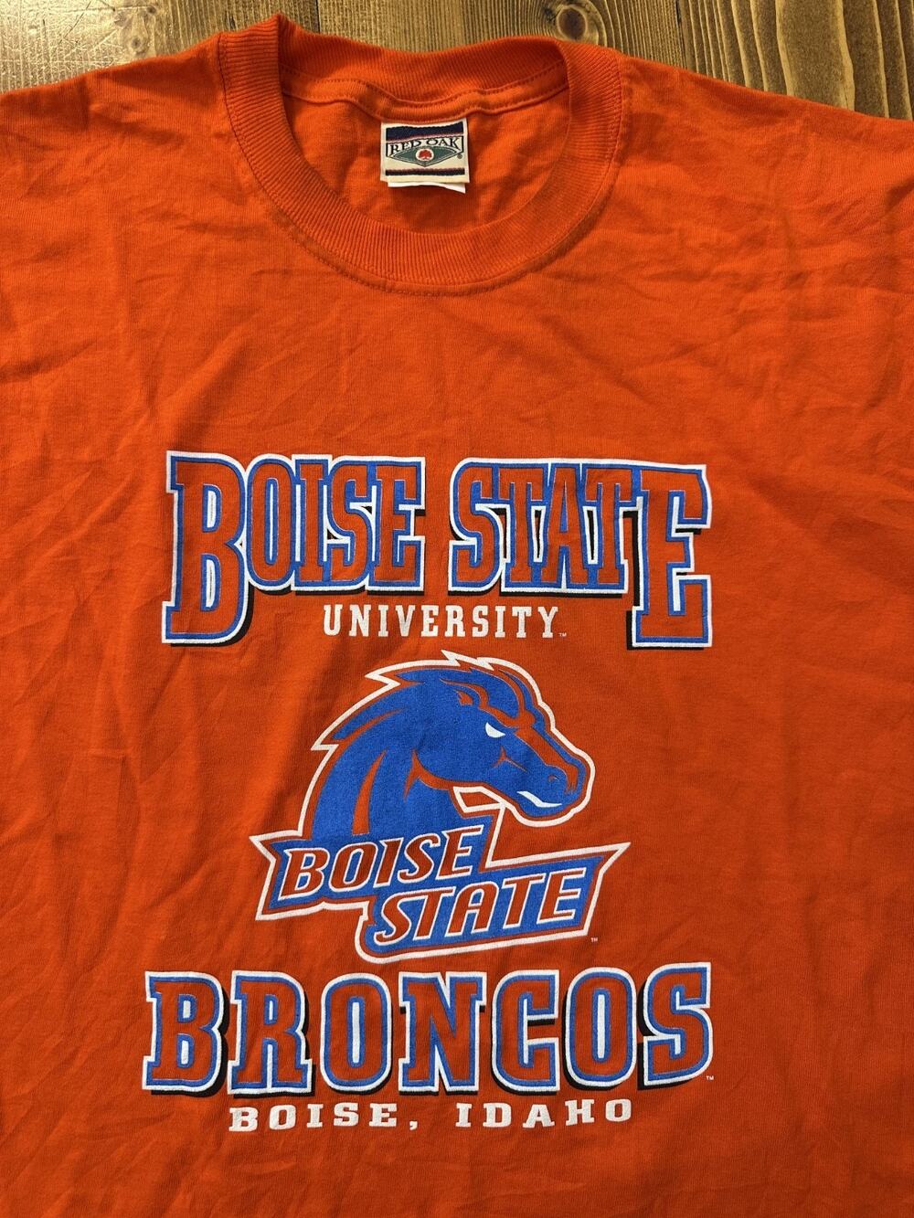 Vintage Boise State University Broncos Orange Football College NCAA y2k T-Shirt